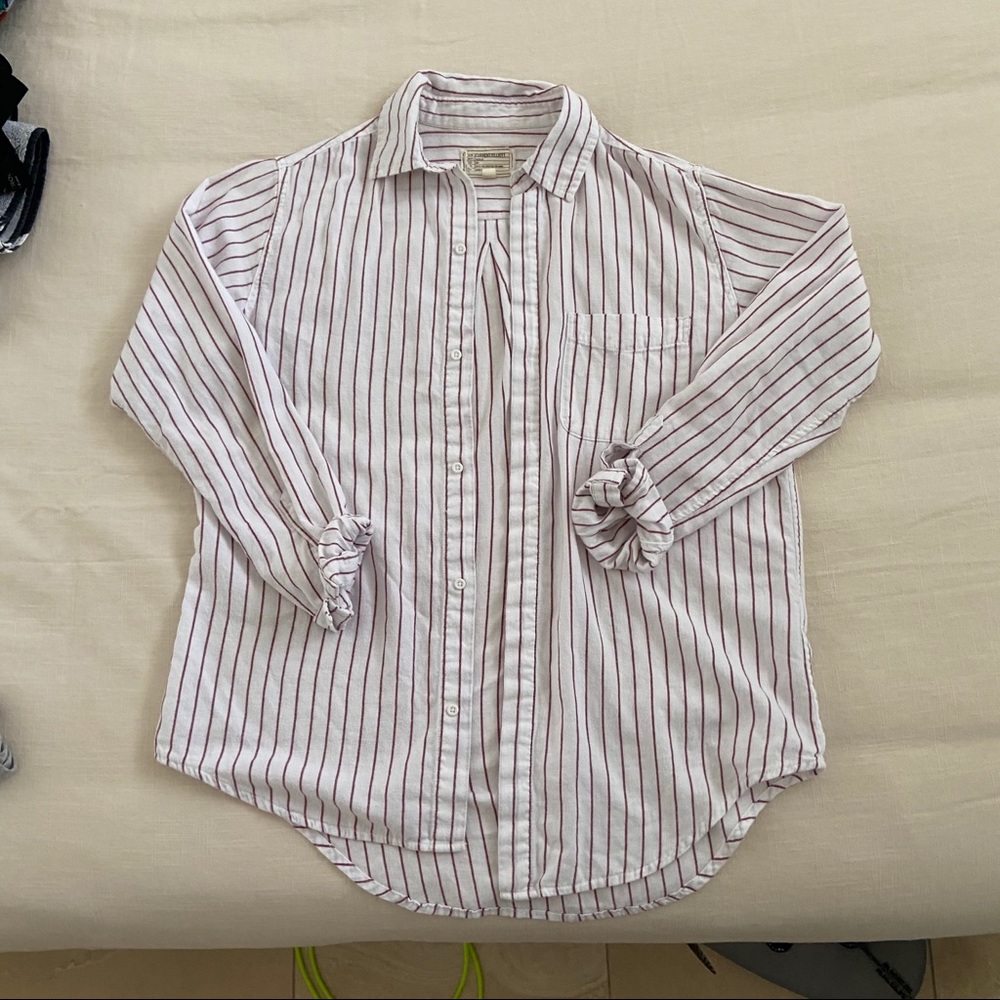 Current Elliott striped flannel shirt